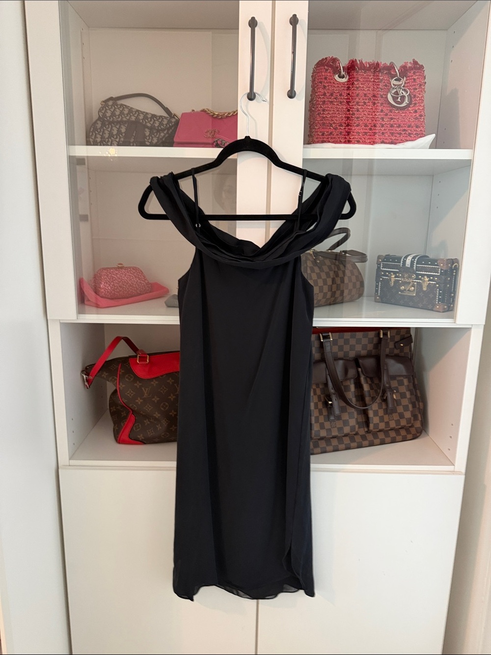 Alexander Wang Black Draped Off-Shoulder mini dress